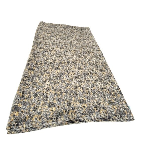 Grey Floral Saree - Unstitched- NEW ! - Picture 1 of 8